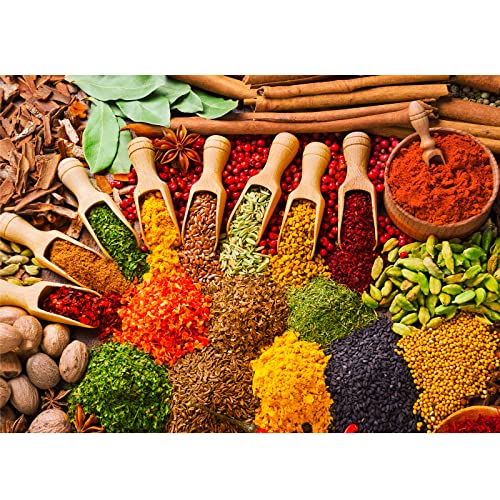 HUADADA Puzzle 1000 Teile,Puzzle Erwachsene, Impossible Geschicklichkeitsspiel für Die Ganze Familie, Farbenfrohes Legespie-Bunte Gewürze von HUADADA