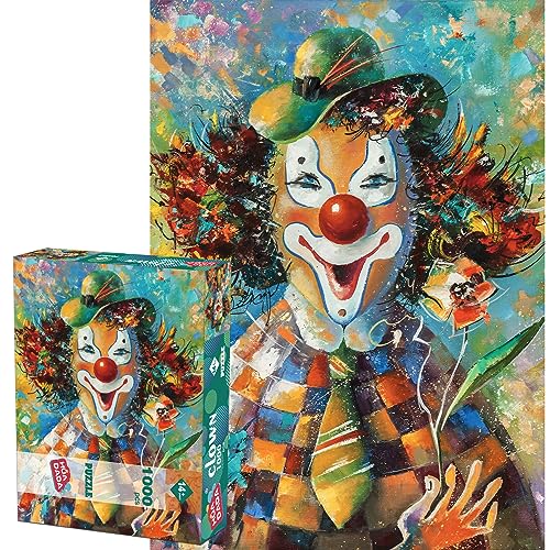HUADADA Puzzle 1000 Teile,Puzzle Erwachsene, Impossible Geschicklichkeitsspiel für Die Ganze Familie, Farbenfrohes Legespie-Clown von HUADADA