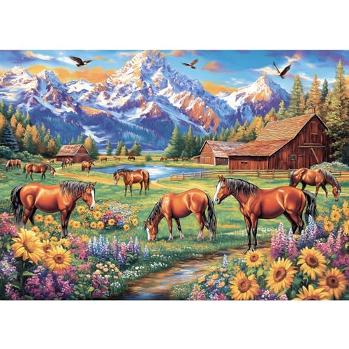 HUADADA Puzzle 1000 Teile-Alpenrennbahn, Klassische Puzzles, 1000 Teile Puzzle für Erwachsene Klassische Puzzles und Kinder ab 14 Jahren von HUADADA