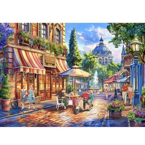 HUADADA Puzzle 1000 Teile-Britische Straßenszene,Klassische Puzzles, 1000 Teile Puzzle für Erwachsene und Kinder ab 14 Jahren von HUADADA