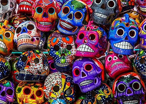 HUADADA Puzzle 1000 Teile für Erwachsene - Totenkopf von HUADADA