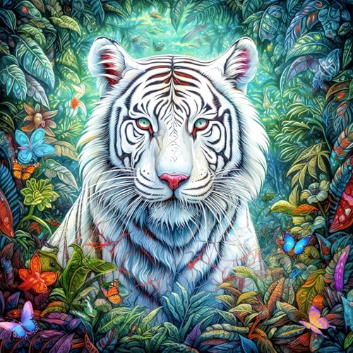 HUADADA Puzzle 1024 Teile-Tiger und Blumen, Premium Quality, 1024 Teile Puzzle für Erwachsene und Kinder ab 14 Jahren HUADADA Puzzle 1024 Teile-Tiger und Blumen, Premium Quality, 1024 Teile Puzzle für Erwachsene und Kinder ab 14 Jahren von HUADADA