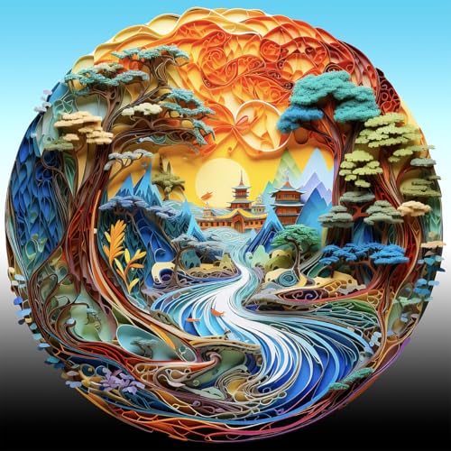 HUADADA Puzzle 1024 Teile-Wunderland, Premium Quality, 1000 Teile Puzzle für Erwachsene und Kinder ab 14 Jahren von HUADADA