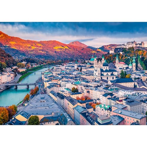 HUADADA Puzzle 2000 Teile für Erwachsene, Impossible Puzzle-Geschenk, Clevere Rätsel, Farbenfrohes Motiv Mit Mozarts Heimatstadt HUADADA Puzzle 2000 Teile für Erwachsene, Impossible Puzzle-Geschenk, Clevere Rätsel, Farbenfrohes Motiv Mit Mozarts Heimatstadt von HUADADA