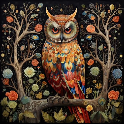 HUADADA Puzzle Erwachsene1024 Teile Impossible Puzzle -50x50CM Quadratisches Puzzle(Owl von HUADADA