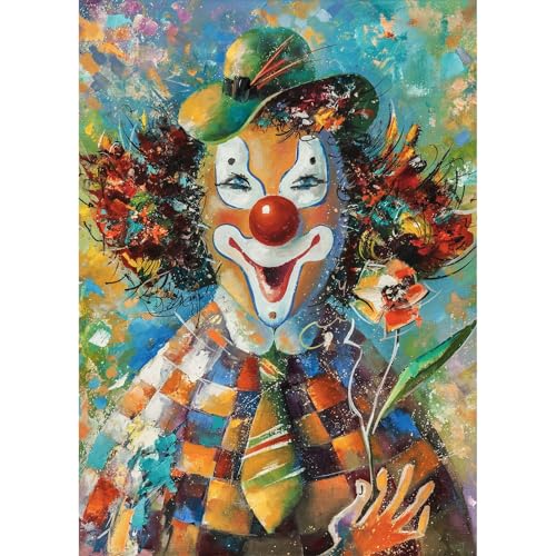 HUADADA Puzzle für Erwachsene, 1000 Teile, Clown-Interlock, perfekte Buchstabe auf der Rückseite, kein Staub, Zirkus, Heimdekoration, Geburtstagsparty, Geschenke, Spielzeug für Männer, Frauen, ältere HUADADA Puzzle für Erwachsene, 1000 Teile, Clown-Interlock, perfekte Buchstabe auf der Rückseite, kein Staub, Zirkus, Heimdekoration, Geburtstagsparty, Geschenke, Spielzeug für Männer, Frauen, ältere von HUADADA
