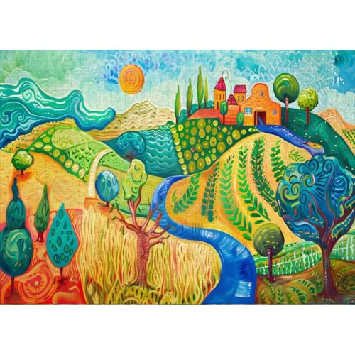 HUADADA Puzzle für Erwachsene, 1000 Teile, buntes Dorf, 1000-teiliges Puzzle für Erwachsene HUADADA Puzzle für Erwachsene, 1000 Teile, buntes Dorf, 1000-teiliges Puzzle für Erwachsene von HUADADA