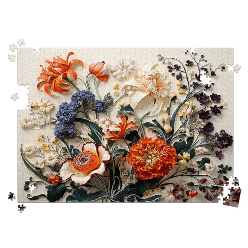 HUADADA Puzzle für Erwachsene, 1000 Teile, exklusiv bei Amazon, 1000 Teile, Puzzles für Erwachsene, Blumen und Pflanzen von HUADADA