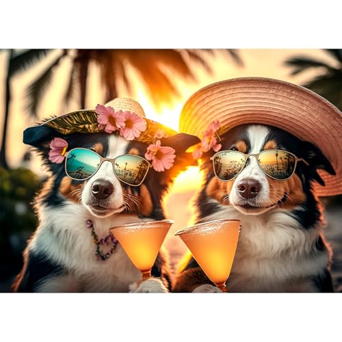 HUADADA Puzzle für Erwachsene, 1000 Teile, exklusiv bei Amazon, 1000 Teile, Puzzles für Erwachsene, Mode-Dog-3 von HUADADA