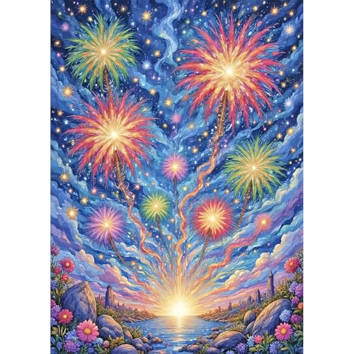 HUADADA Puzzle für Erwachsene, 1000 Teile, exklusiv bei Amazon, 1000 Teile Puzzles für Erwachsene, Feuerwerk Blüte HUADADA Puzzle für Erwachsene, 1000 Teile, exklusiv bei Amazon, 1000 Teile Puzzles für Erwachsene, Feuerwerk Blüte von HUADADA