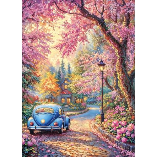 HUADADA Puzzle für Erwachsene, 1000 Teile, romantische Frühlingsfarben, 1000 Teile, Puzzles für Erwachsene, das Ganze für Frauen, Geschenke für Männer, Puzzles, 1000 Teile für Erwachsene von HUADADA