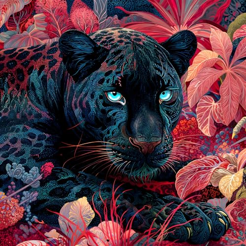HUADADA Puzzle für Erwachsene, 1024 Teile, Familien-Interaktive Spiele, 1024 Teile, Puzzles für Erwachsene, Black Panther von HUADADA