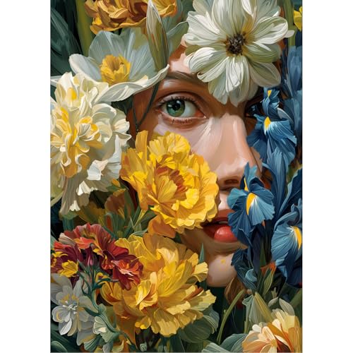 HUADADA Puzzles für Erwachsene, 1000 Teile, Familien-Interaktive Spiele, 1000 Teile, Puzzles für Erwachsene, Schönheit und Blumen von HUADADA