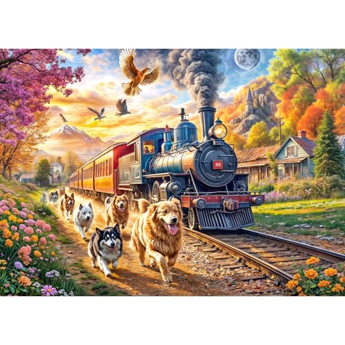 HUADADA Puzzles für Erwachsene 1000 Puzzles Happy Train 1000 Teile Puzzles für Erwachsene Geschenke HUADADA Puzzles für Erwachsene 1000 Puzzles Happy Train 1000 Teile Puzzles für Erwachsene Geschenke von HUADADA
