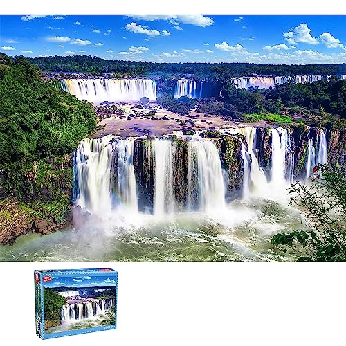 Huadada Puzzle 1000 Teile,Puzzle für Erwachsene Kinder Kunst GemäLde RäTsel Haus Iguazu Falls Fantasy Anspruchsvoll Schwierig Jigsaw Puzzle für Kinder MäDchen Weihnachten die ganze Familie von HUADADA
