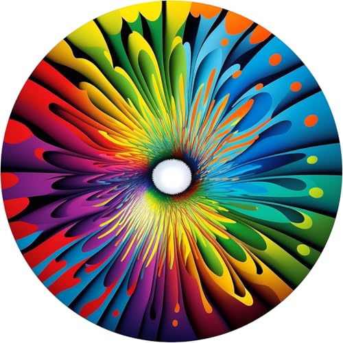 HUADADA Puzzle 1000 Teile Buntes kreisförmiges Puzzle-1000 Teile Puzzle für Erwachsene und Kinder von HUADADA