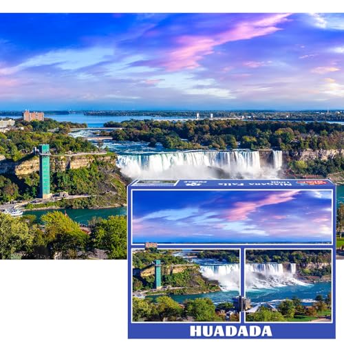 Puzzle 1000 Teile, 1000 Teile Puzzle für Erwachsene und Kinder, Impossible Puzzle, Puzzle-Geschenk, Clevere Rätsel, Puzzle Farbenfrohes (Niagara Falls) von HUADADA