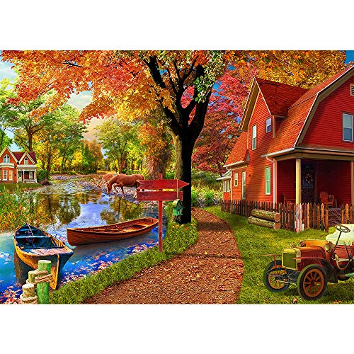 1000 Teile Puzzle Erwachsene, Impossible Geschicklichkeitsspiel für Die Ganze Familie - Farbenfrohes Legespiel Autumn Village, Home Dekoration 1000 Teile Puzzle Erwachsene, Impossible Geschicklichkeitsspiel für Die Ganze Familie - Farbenfrohes Legespiel Autumn Village, Home Dekoration von HUADADA