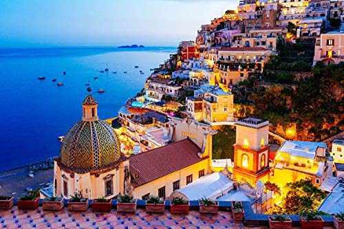 1000 Teile Puzzle Erwachsene, Impossible Geschicklichkeitsspiel für Die Ganze Familie - Fantasy Positano Signature Twilight-Rätsel, Farbenfrohes Legespiel, Home Dekoration von HUADADA
