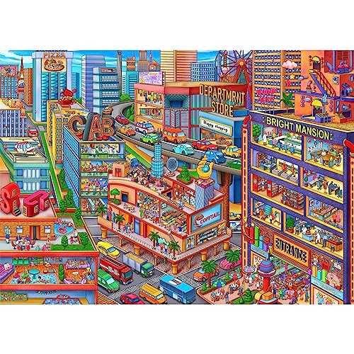 Puzzle 1000 Teile,Puzzle Erwachsene,Klassische Puzzles， Impossible Puzzle, Geschicklichkeitsspiel für die ganze Familie, Geschäftszentrum, Home Dekoration Puzzle von HUADADA