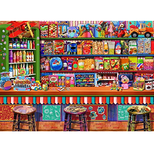 Puzzle 1000 Teile für Erwachsene,Puzzle farbenfrohes Legespiel- Süßigkeiten Haus, Home Dekoration von HUADADA