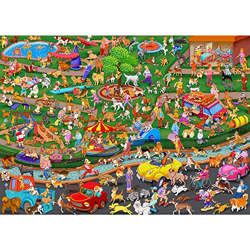 Puzzle 1000 Teile,Puzzle für Erwachsene,Impossible Puzzle,Puzzle farbenfrohes Legespiel, Klassische Puzzles, Puzzle 1000-Hundeparty-geschenke für männer/Frauen. von HUADADA