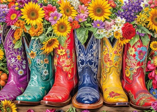 Puzzle 1000 Teile für Erwachsene, klassisches Lernspiel-Schöne Blumenstiefel-Wunderschönes Dekoration Puzzle Geschenke Puzzle 1000 Teile für Erwachsene, klassisches Lernspiel-Schöne Blumenstiefel-Wunderschönes Dekoration Puzzle Geschenke von HUADADA