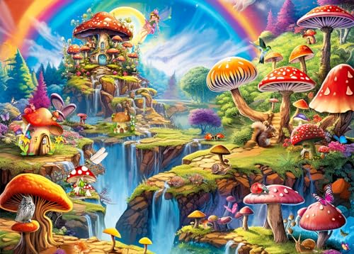 Puzzle 1000 Teile für Erwachsene, klassisches Lernspiel-Wunderschönes Pilzschloss-Dekoration Puzzle Geschenke Puzzle 1000 Teile für Erwachsene, klassisches Lernspiel-Wunderschönes Pilzschloss-Dekoration Puzzle Geschenke von HUADADA