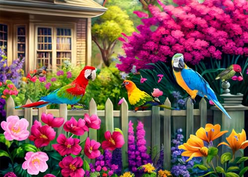 Puzzle 500 Teile für Erwachsene,Puzzle klassisches Lernspiel-Garten-Eisvogel-Wunderschönes Dekoration Geschenke von HUADADA