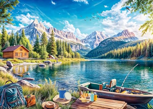 Puzzle für Erwachsene 1000 Teile Puzzle für Erwachsene 1000 Teile Puzzle 1000 Teile Urlaub Outdoor Angelausflug von HUADADA