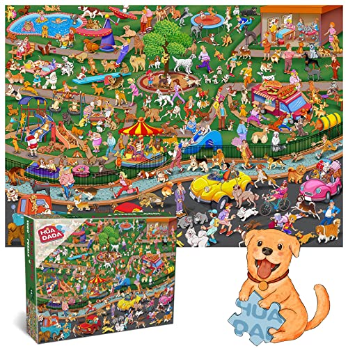 The Dog Party Puzzle 1000 Teile Erwachsene Fun Dogs Park Puzzle Erwachsene 1000 Teile Puzzle Geschenkideen von HUADADA
