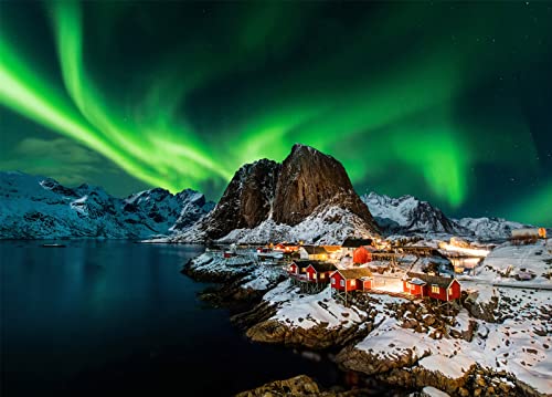 HUADADA Puzzle 1000 Teile für Erwachsene, Impossible Geschicklichkeitsspiel für Die Ganze Familie, Farbenfrohes Legespiel - Aurora in Norwegen, Home Dekoration HUADADA Puzzle 1000 Teile für Erwachsene, Impossible Geschicklichkeitsspiel für Die Ganze Familie, Farbenfrohes Legespiel - Aurora in Norwegen, Home Dekoration von HUADADA