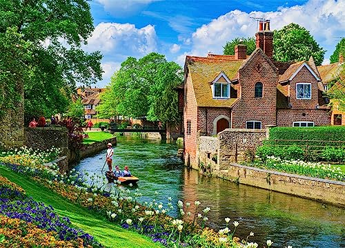 Westgate Gardens Puzzle 1000 Teile Erwachsene Canterbury River Stour Erwachsene 1000 Teile Puzzle Geschenkideen von HUADADA