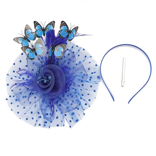 1920er Jahre Braut Schmetterling Kopfschmuck Royal Fascinator Breit Hochzeit Party Haarschmuck Elegantes Thema Kostüm Braut Haarschmuck von HUAJINGKEJI