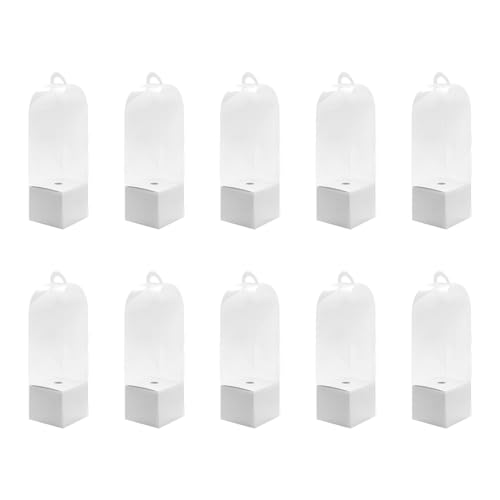 HUAJINGKEJI 10 Stück transparente PVC-Blumenkästen mit Griffen für einzelne Rosen und HUAJINGKEJI 10 Stück transparente PVC-Blumenkästen mit Griffen für einzelne Rosen und von HUAJINGKEJI