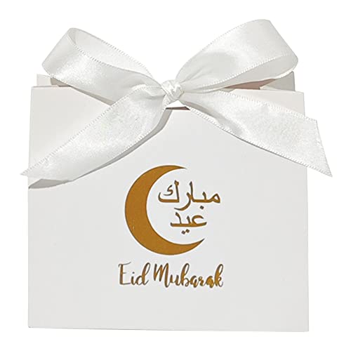 HUAJINGKEJI 10 x Eid-Süßigkeiten-Boxen mit Band, Mehrzweck-Aufbewahrungsbox, Zubehör für Schokolade, Leckereien, Kinder HUAJINGKEJI 10 x Eid-Süßigkeiten-Boxen mit Band, Mehrzweck-Aufbewahrungsbox, Zubehör für Schokolade, Leckereien, Kinder von HUAJINGKEJI