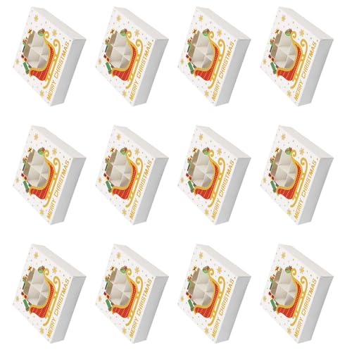 HUAJINGKEJI 12 x Weihnachts-Schokoladenschachteln, 12 Fächer, für Leckereien, Festivals, Kekse, Süßigkeiten, Verpackungen HUAJINGKEJI 12 x Weihnachts-Schokoladenschachteln, 12 Fächer, für Leckereien, Festivals, Kekse, Süßigkeiten, Verpackungen von HUAJINGKEJI