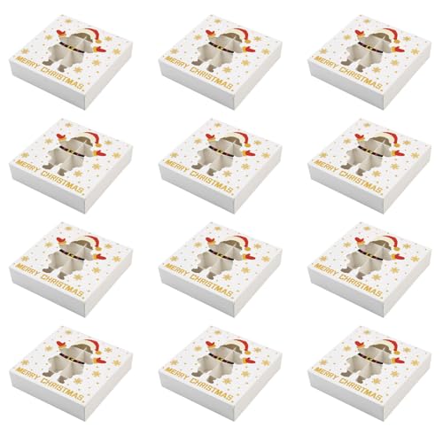 HUAJINGKEJI 12 x Weihnachts-Schokoladenschachteln, 12 Fächer, für Leckereien, Festivals, Kekse, Süßigkeiten, Verpackungen HUAJINGKEJI 12 x Weihnachts-Schokoladenschachteln, 12 Fächer, für Leckereien, Festivals, Kekse, Süßigkeiten, Verpackungen von HUAJINGKEJI