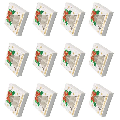 HUAJINGKEJI 12 x Weihnachts-Schokoladenschachteln, 12 Fächer, für Leckereien, Festivals, Kekse, Süßigkeiten, Verpackungen HUAJINGKEJI 12 x Weihnachts-Schokoladenschachteln, 12 Fächer, für Leckereien, Festivals, Kekse, Süßigkeiten, Verpackungen von HUAJINGKEJI