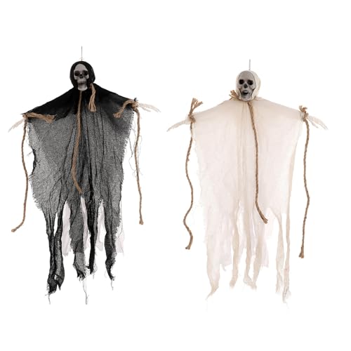 HUAJINGKEJI 2 x Halloween-Specter-Ornament, Spukhaus-Szene, Layouts, Requisiten, Skelette, Spekter für Festlichkeiten, 2 Stück HUAJINGKEJI 2 x Halloween-Specter-Ornament, Spukhaus-Szene, Layouts, Requisiten, Skelette, Spekter für Festlichkeiten, 2 Stück von HUAJINGKEJI
