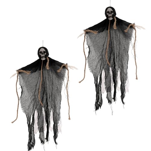 HUAJINGKEJI 2 x Halloween-Specter-Ornament, Spukhaus-Szene, Layouts, Requisiten, Skelette, Spekter für Festlichkeiten, 2 Stück HUAJINGKEJI 2 x Halloween-Specter-Ornament, Spukhaus-Szene, Layouts, Requisiten, Skelette, Spekter für Festlichkeiten, 2 Stück von HUAJINGKEJI
