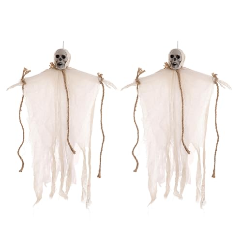 HUAJINGKEJI 2 x Halloween-Specter-Ornament, Spukhaus-Szene, Layouts, Requisiten, Skelette, Spekter für Festlichkeiten, 2 Stück HUAJINGKEJI 2 x Halloween-Specter-Ornament, Spukhaus-Szene, Layouts, Requisiten, Skelette, Spekter für Festlichkeiten, 2 Stück von HUAJINGKEJI