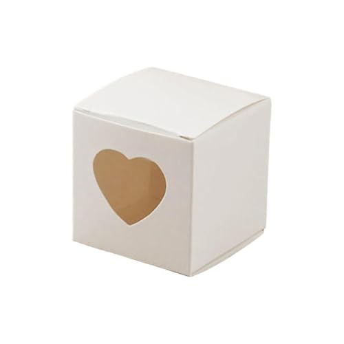 HUAJINGKEJI 50 Stück 5 cm herzförmige Süßigkeitenbox Partybox Herzform Fenster für Geburtstage Weihnachten HUAJINGKEJI 50 Stück 5 cm herzförmige Süßigkeitenbox Partybox Herzform Fenster für Geburtstage Weihnachten von HUAJINGKEJI