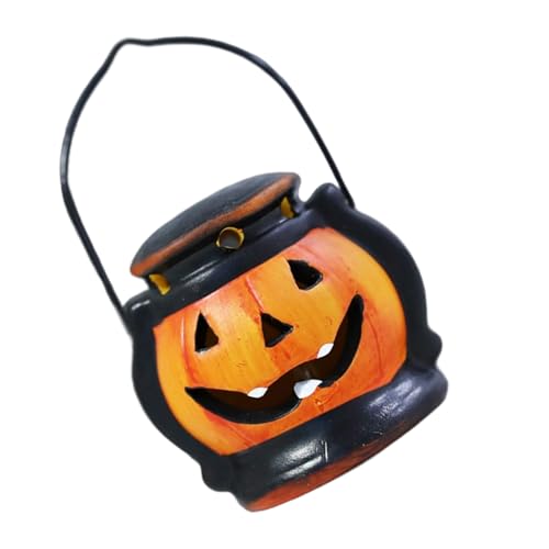 HUAJINGKEJI Ausgehöhlte Keramik-Kürbis-Licht, Halloween-Kürbisse, Nachtlampe, Schreibtisch-Dekoration für Innen- und Außenparty von HUAJINGKEJI