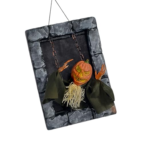 HUAJINGKEJI Bewegungsaktivierte hängende geisterhafte leuchtende Augen, schütteln Körper und unheimliche Geräusche für Outdoor-Horror von HUAJINGKEJI