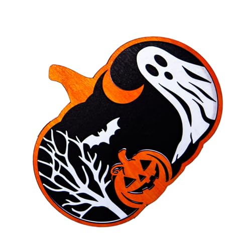 HUAJINGKEJI Halloween-Hängeornament aus Holz, Kürbis-Dekore für Party, Tür, Wanddekoration, mit 4 Stilen HUAJINGKEJI Halloween-Hängeornament aus Holz, Kürbis-Dekore für Party, Tür, Wanddekoration, mit 4 Stilen von HUAJINGKEJI