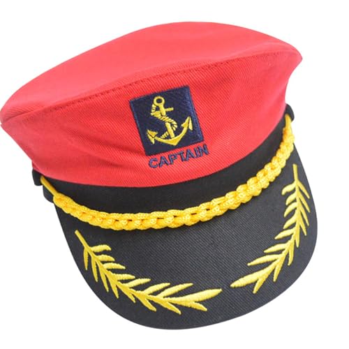HUAJINGKEJI Klassischer Matrosenhut für Damen, verstellbar, bestickt, Kapitänshut, Polyester, Halloween HUAJINGKEJI Klassischer Matrosenhut für Damen, verstellbar, bestickt, Kapitänshut, Polyester, Halloween von HUAJINGKEJI