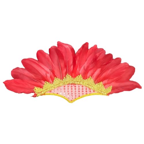 HUAJINGKEJI MardiGras Haarband Party Feier IndianChiefs Haarband Maskeraden Kopfbedeckung Karneval Party Haarschmuck von HUAJINGKEJI