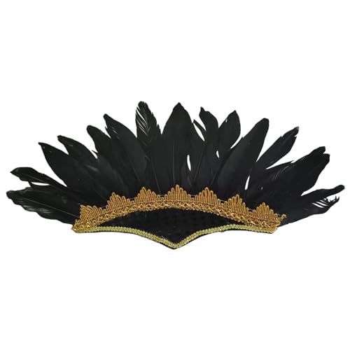 HUAJINGKEJI MardiGras Haarband Party Feier IndianChiefs Haarband Maskeraden Kopfbedeckung Karneval Party Haarschmuck von HUAJINGKEJI
