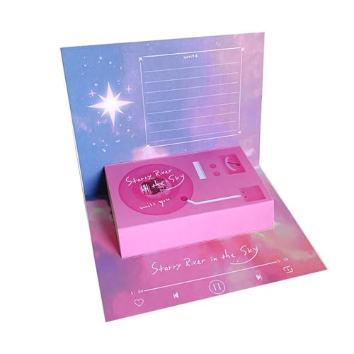 HUAJINGKEJI Popup Cake beschreibbare Grußkarte mit Sprachaufzeichnung, für Geburtstage, Feiertage, handgefertigter Phonograph HUAJINGKEJI Popup Cake beschreibbare Grußkarte mit Sprachaufzeichnung, für Geburtstage, Feiertage, handgefertigter Phonograph von HUAJINGKEJI